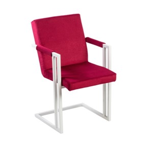 Обеденный стул Бруно, Белый/Аврора 11(бордовый) в Салавате