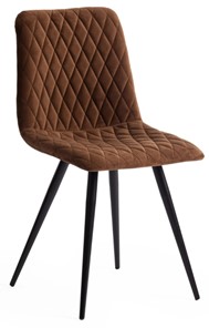 Обеденный стул CHILLY X (mod.7096-1) 45х53х88 коричневый barkhat 12/черный арт.18294 в Стерлитамаке