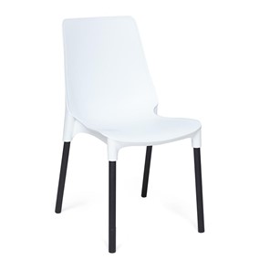 Обеденный стул GENIUS (mod 75) 46x56x84 белый/черные ножки арт.19664 в Стерлитамаке