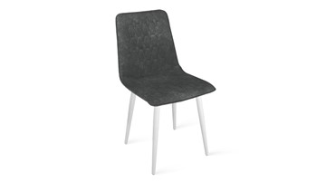 Обеденный стул Хьюго К1С (Белый матовый/Микровелюр Wellmart Graphite) в Стерлитамаке