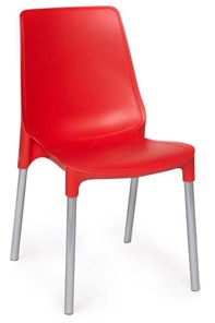 Кухонный стул GENIUS (mod 75) 46x56x84 красный/ножки хром арт.12830 в Стерлитамаке