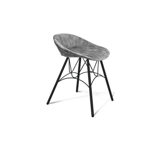 Обеденный стул SHT-ST19-SF1 / SHT-S100 (дымный/черный муар) в Стерлитамаке