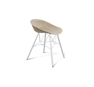 Обеденный стул SHT-ST19-SF1 / SHT-S100 (ванильный крем/хром лак) в Стерлитамаке