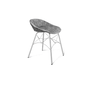 Обеденный стул SHT-ST19-SF1 / SHT-S107 (дымный/хром лак) в Стерлитамаке