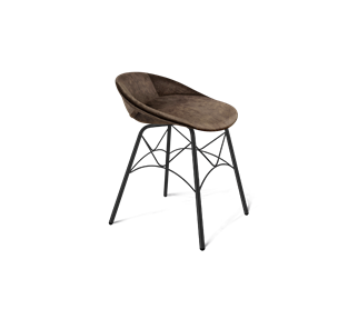 Обеденный стул SHT-ST19-SF1 / SHT-S107 (кофейный трюфель/черный муар) в Уфе