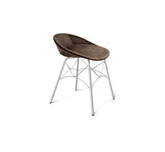 Обеденный стул SHT-ST19-SF1 / SHT-S107 (кофейный трюфель/хром лак) в Стерлитамаке
