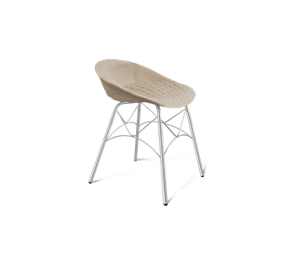 Обеденный стул SHT-ST19-SF1 / SHT-S107 (ванильный крем/хром лак) в Салавате