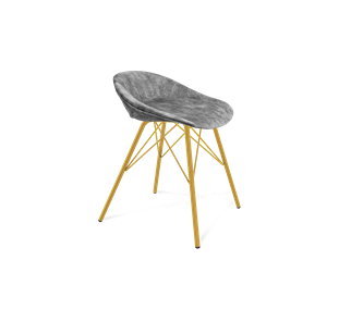 Обеденный стул SHT-ST19-SF1 / SHT-S37 (дымный/золото) в Стерлитамаке
