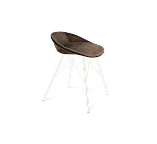 Обеденный стул SHT-ST19-SF1 / SHT-S37 (кофейный трюфель/белый муар) в Уфе