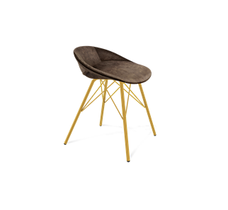 Обеденный стул SHT-ST19-SF1 / SHT-S37 (кофейный трюфель/золото) в Уфе