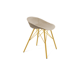 Обеденный стул SHT-ST19-SF1 / SHT-S37 (ванильный крем/золото) в Уфе