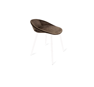 Обеденный стул SHT-ST19-SF1 / SHT-S95-1 (кофейный трюфель/белый муар) в Уфе