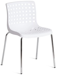 Кухонный стул SKALBERG (mod. C-084-A) 46х56х79 White (белый) / Chrome (хром) арт.19260 в Стерлитамаке