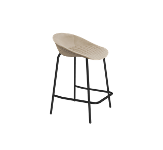 Полубарный стул SHT-ST19-SF1 / SHT-S29P-1 (ванильный крем/черный муар) в Уфе