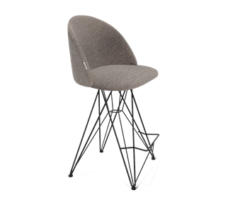 Полубарный стул SHT-ST35 / SHT-S66-1 (тростниковый сахар/черный муар) в Стерлитамаке