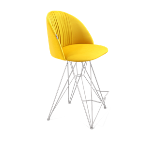 Полубарный стул SHT-ST35-1 / SHT-S66-1 (имперский жёлтый/хром лак) в Стерлитамаке