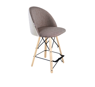 Полубарный стул SHT-ST35-3 / SHT-S80-1 (тростниковый сахар/зефирный/прозрачный лак/черный) в Стерлитамаке