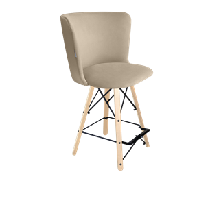 Полубарный стул SHT-ST36 / SHT-S80-1 (ванильный крем/прозрачный лак/черный) в Стерлитамаке