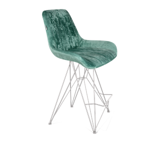Полубарный стул SHT-ST37 / SHT-S66-1 (зеленый чай/хром лак) в Стерлитамаке
