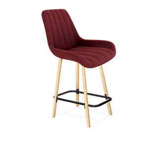 Полубарный стул SHT-ST37 / SHT-S94-1 (рубиновое вино/прозрачный лак/черный муар) в Стерлитамаке