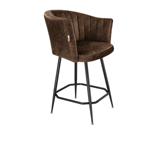 Полубарный стул SHT-ST42-1 / SHT-S148-1 (кофейный трюфель/черный муар) в Уфе
