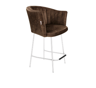 Полубарный стул SHT-ST42-1 / SHT-S29P-1 (кофейный трюфель/белый муар) в Стерлитамаке
