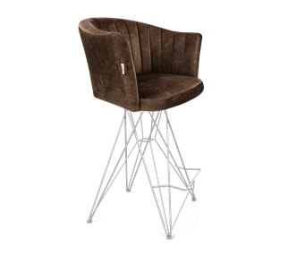 Полубарный стул SHT-ST42-1 / SHT-S66-1 (кофейный трюфель/хром лак) в Уфе