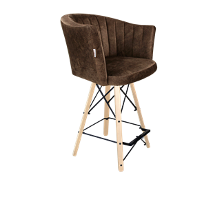 Полубарный стул SHT-ST42-1 / SHT-S80-1 (кофейный трюфель/прозрачный лак/черный) в Стерлитамаке