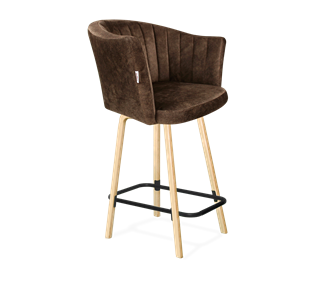 Полубарный стул SHT-ST42-1 / SHT-S94-1 (кофейный трюфель/прозрачный лак/черный муар) в Салавате