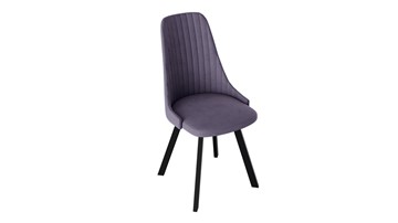 Кухонный стул Франк (паук) исп2 (Черный матовый/Микровелюр Фиолетовый) в Уфе