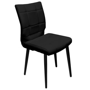 Обеденный стул BRABIX "Novita CF-060", экокожа черная, каркас металлический усиленный черный, 532781 в Стерлитамаке