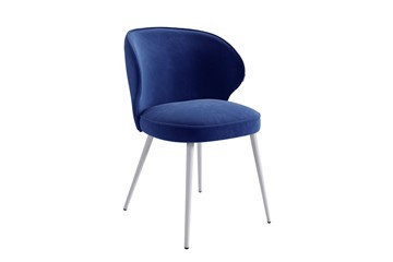 Обеденный стул Гудвин, синий (велюр)/белый в Стерлитамаке