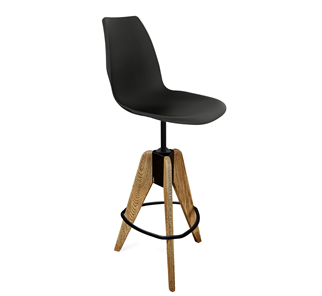 Барный стул SHT-ST29/S92 (черный/брашированный коричневый/черный муар) в Салавате