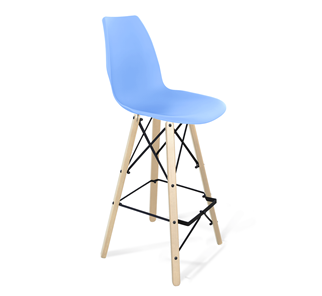 Барный стул SHT-ST29/S80 (голубой pan 278/прозрачный лак/черный) в Уфе
