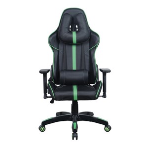 Офисное кресло Brabix GT Carbon GM-120 (две подушки, экокожа, черное/зеленое) 531929 в Уфе