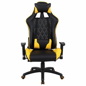 Кресло Brabix GT Master GM-110 (две подушки, экокожа, черное/желтое) 531927 в Уфе