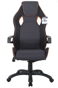 Кресло Brabix Techno Pro GM-003 (ткань, черное/серое, вставки оранжевые) в Салавате