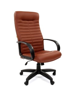 Кресло компьютерное CHAIRMAN 480 LT, экокожа, цвет коричневый в Уфе