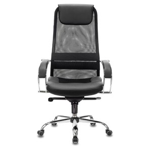 Кресло офисное Brabix Premium Stalker EX-609 PRO (хром, мультиблок, ткань-сетка/экокожа, черное) 532416 в Стерлитамаке