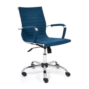 Компьютерное кресло URBAN-LOW флок, синий, арт.14448 в Стерлитамаке