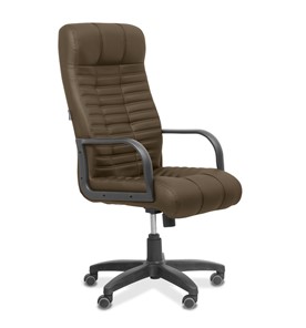 Кресло в офис Атлант, экокожа премиум / коричневая CN1116 в Уфе