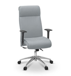 Кресло для руководителя Dark (подлокотники 3D) экокожа премиум / светло-серая CN1132 в Стерлитамаке