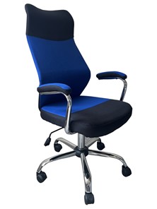 Кресло компьютерное C168 черный/синий в Уфе
