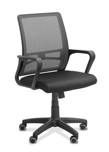 Офисное кресло для сотрудника Акцент, сетка YM/ткань TW / черная/серая в Уфе