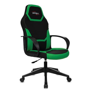 Офисное кресло BRABIX "Alpha GM-018", ткань/экокожа, черное/зеленое, 532639, GM-018_532639 в Стерлитамаке