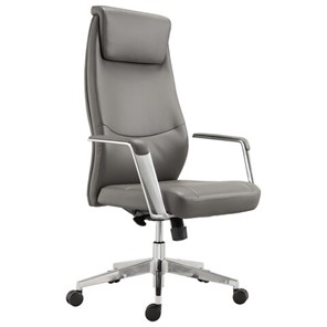 Офисное кресло BRABIX PREMIUM "Jazz EX-757", синхромеханизм, алюминий, экокожа, серое, 532490 в Стерлитамаке