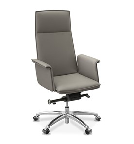 Офисное кресло Лео, экокожа премиум / серо-коричневая CN6 в Стерлитамаке