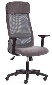 Компьютерное кресло PROFIT PLT флок/ткань, серый, 29/W-12, арт.20537 в Уфе