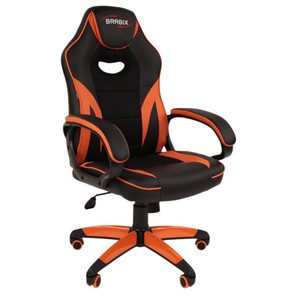 Офисное кресло RABIX "Accent GM-161", TW/экокожа, черное/оранжевое, 532577, 7083505 в Стерлитамаке