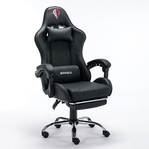 Кресло офисное RABIX "Dexter GM-135", подножка, две подушки, экокожа, черное, 532800 в Уфе